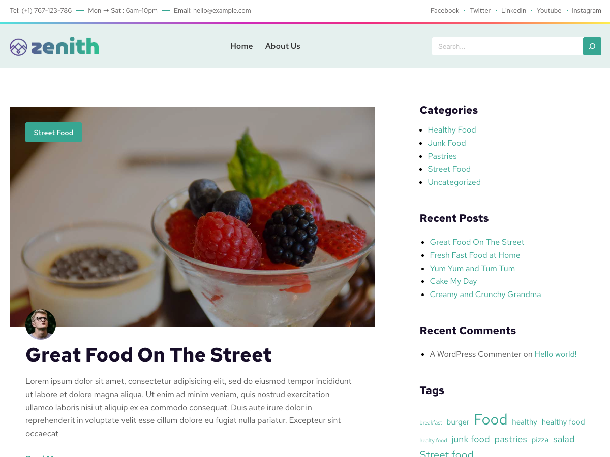 ZenithWP theme screenshot