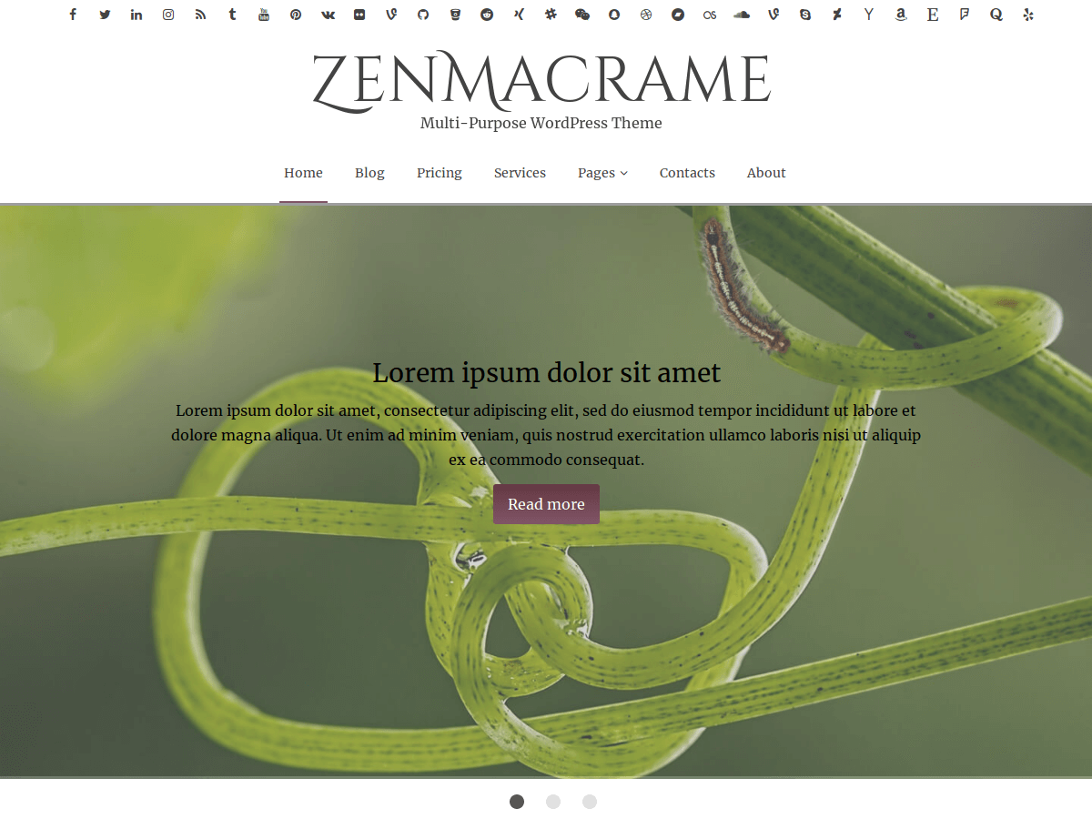 ZenMacrame theme screenshot
