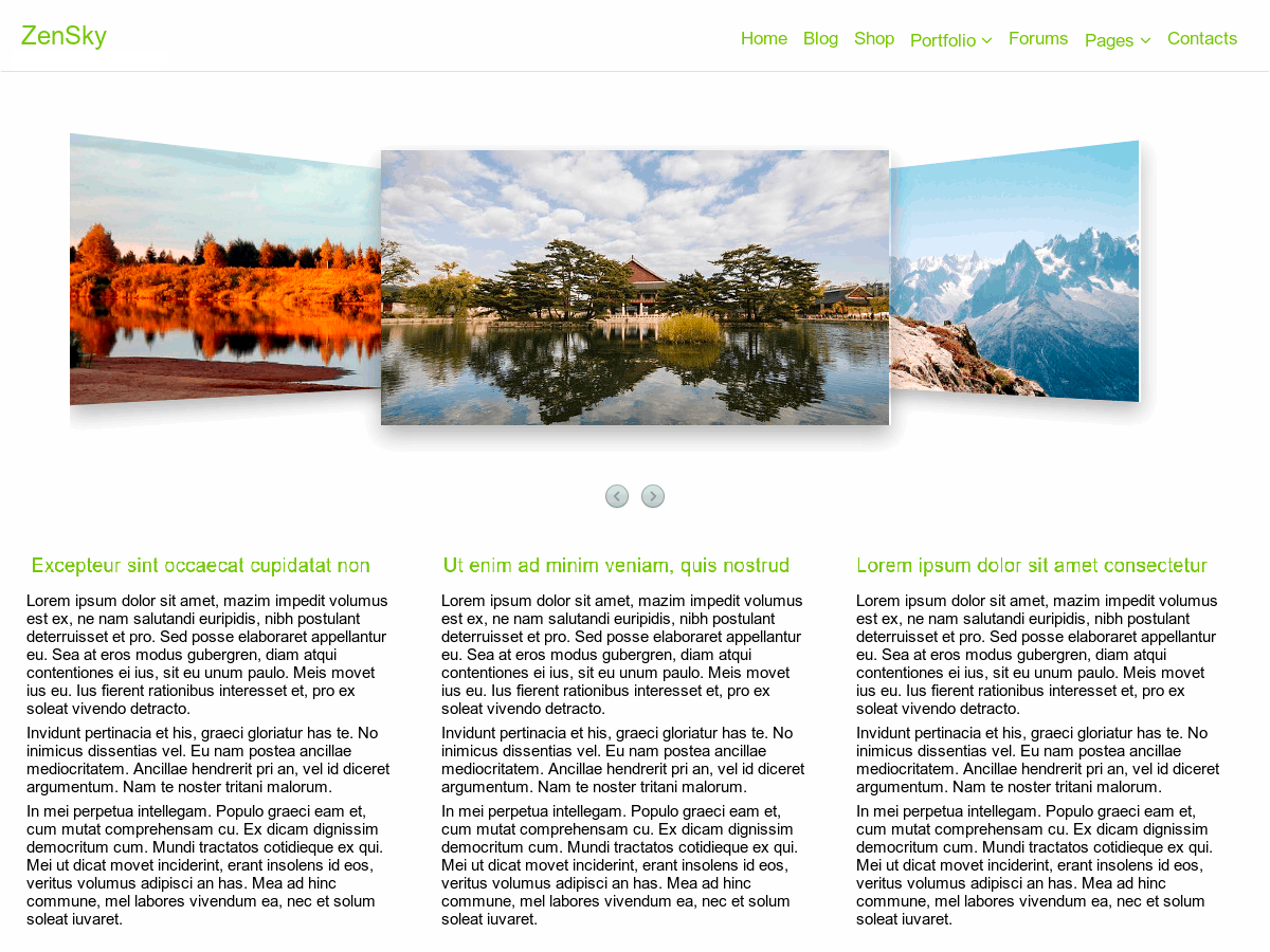 ZenSky theme screenshot