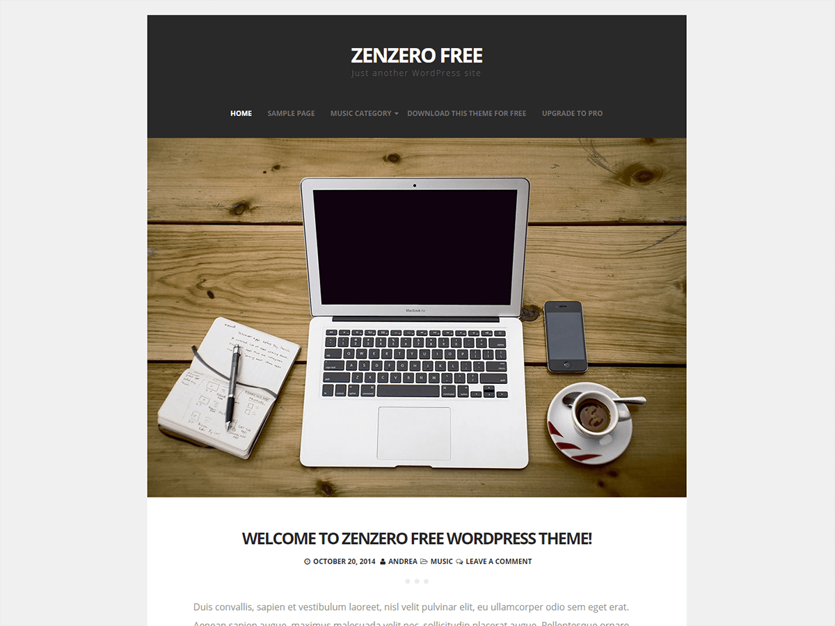 Zenzero theme screenshot