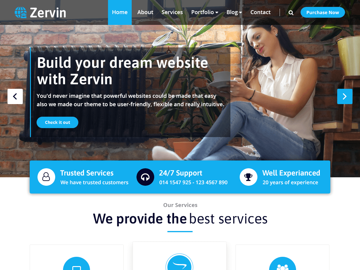 Zervin theme screenshot