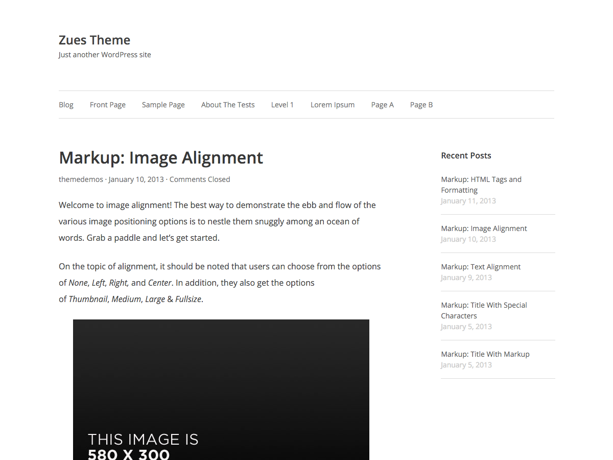 Zeus theme screenshot