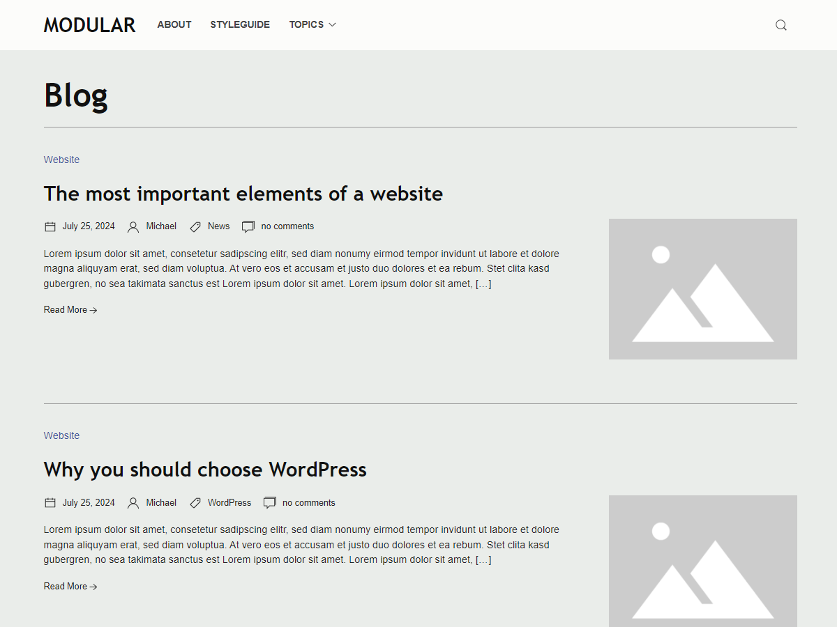 ZMT Modular theme screenshot