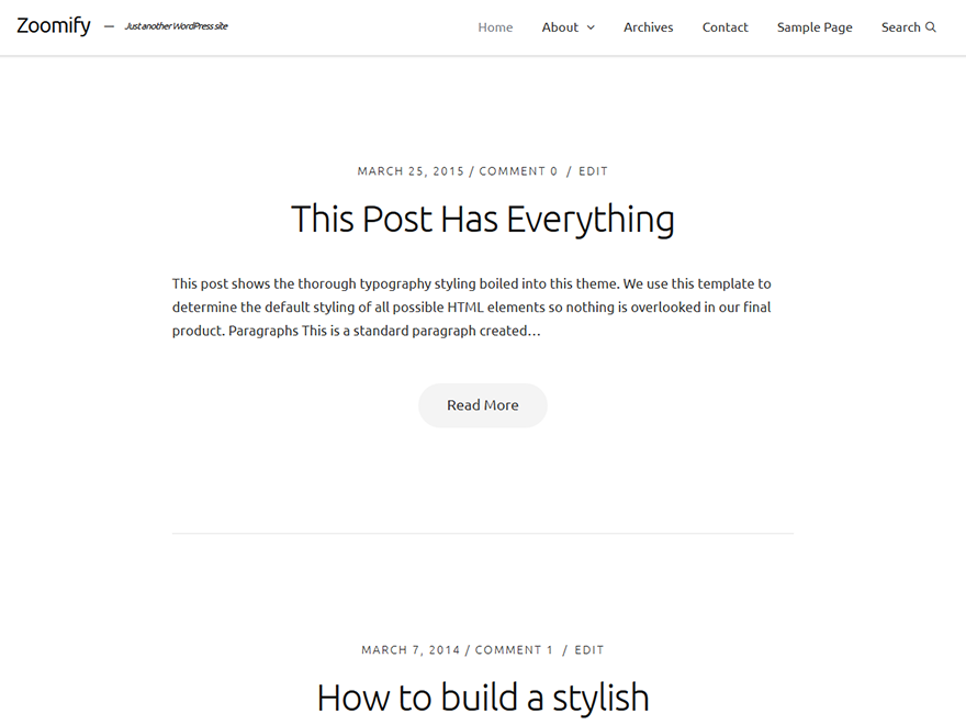 Zoomify theme screenshot