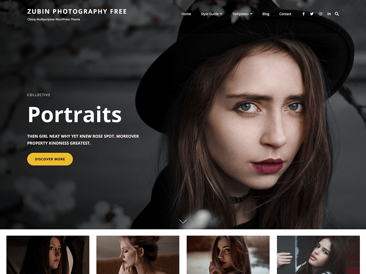 Zubin Photography theme screenshot