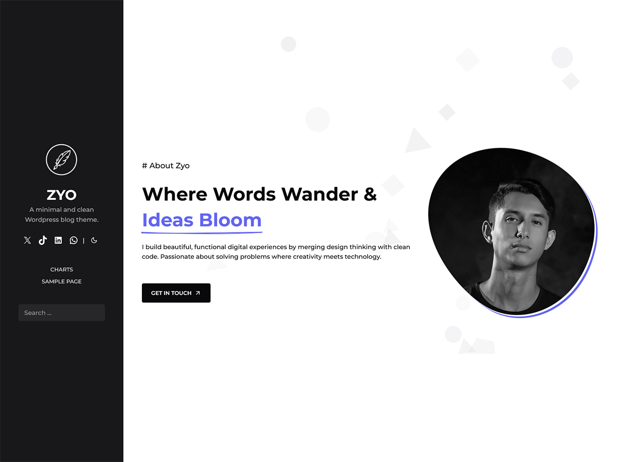 Zyo theme screenshot